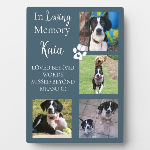 Pet Memorial Photo Keepsake Personalized  Plaque