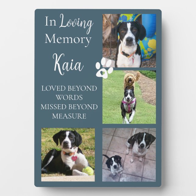 Pet Memorial Photo Keepsake Personalized  Plaque (Front)