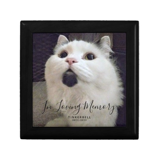Pet Memorial Photo Loving Memory Personalized Name Gift Box (Front)