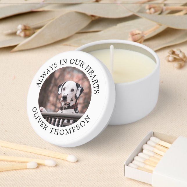 Pet Memorial Photo Mini Candle Favors (Insitu)