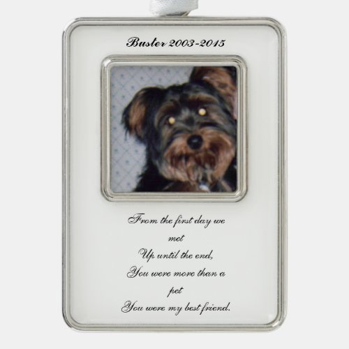 Pet Memorial Photo Ornament