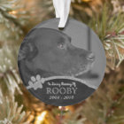 Pet Memorial Photo Paw Print Personalized Name