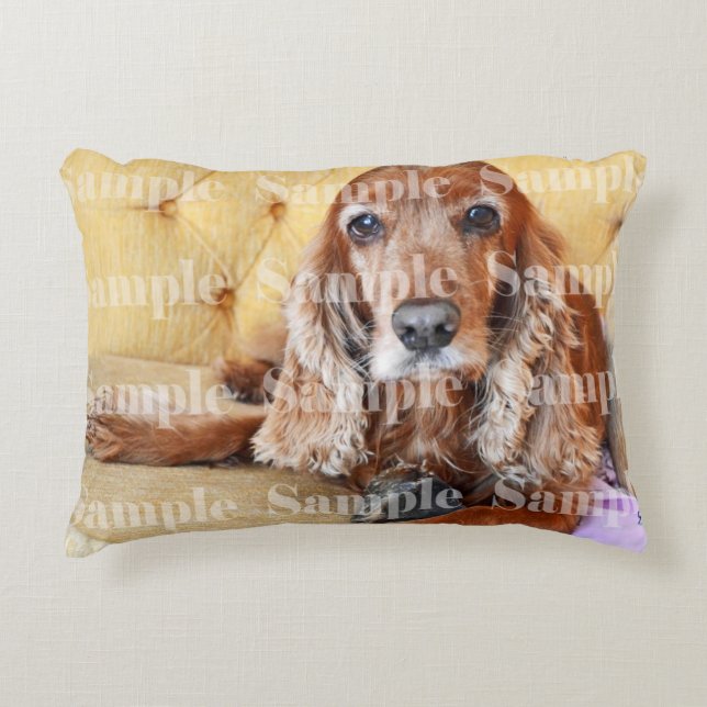 Pet memorial photo PERSONALIZE Accent Pillow (Front)