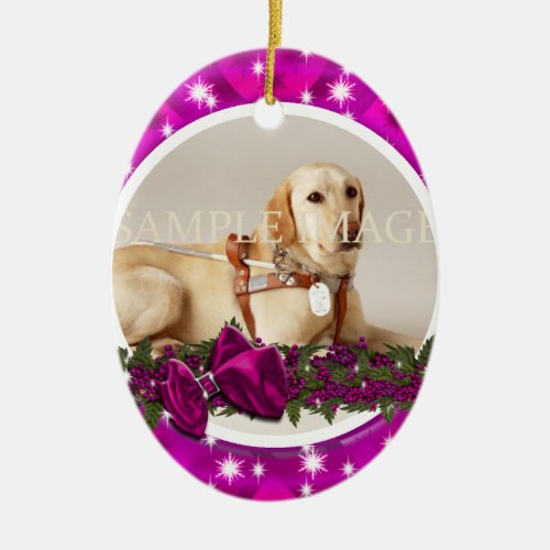 Pet memorial photo PERSONALIZE Ceramic Ornament