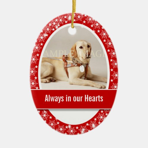 Pet memorial photo PERSONALIZE Ceramic Ornament