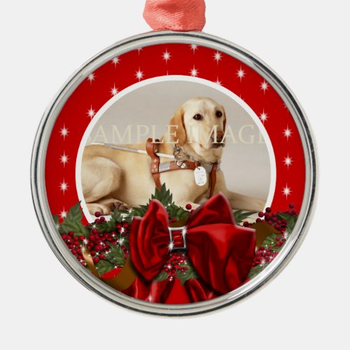 Pet memorial photo PERSONALIZE Metal Ornament