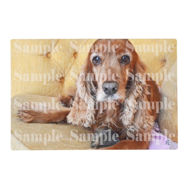 Pet memorial photo PERSONALIZE Placemat (Front)
