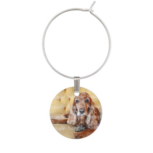 Pet memorial photo PERSONALIZE Wine Glass Charm