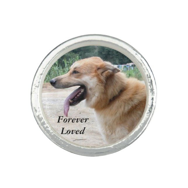 Pet Memorial Photo Ring (Front)