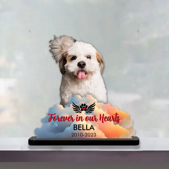Pet Memorial Photo Sculpture Cutout Personalized (Pet Photo Memorial Sculpture Cutout)