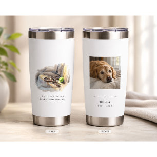 Pet Memorial Photo Sympathy Travel Mug Insulated Tumbler