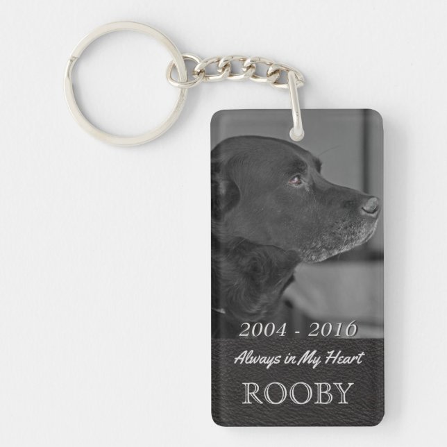 Pet Memorial Photo | Tribute In My Heart Keychain (Front)