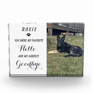 Pet Memorial Photo Tribute Sympathy Quote Acrylic Award