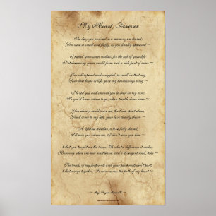 Pet Memorial Poem on Parchment-effect Poster XIV