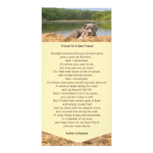 Pet Memorial Poem Photo Card