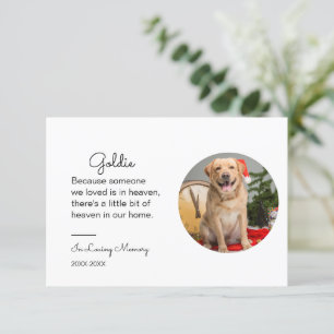 Pet Memorial Portrait Gift cat dog loss Sympathy Invitation