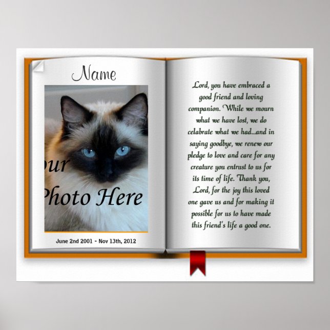 Pet Memorial Postal Print - Religious - Cat Dog (Front)