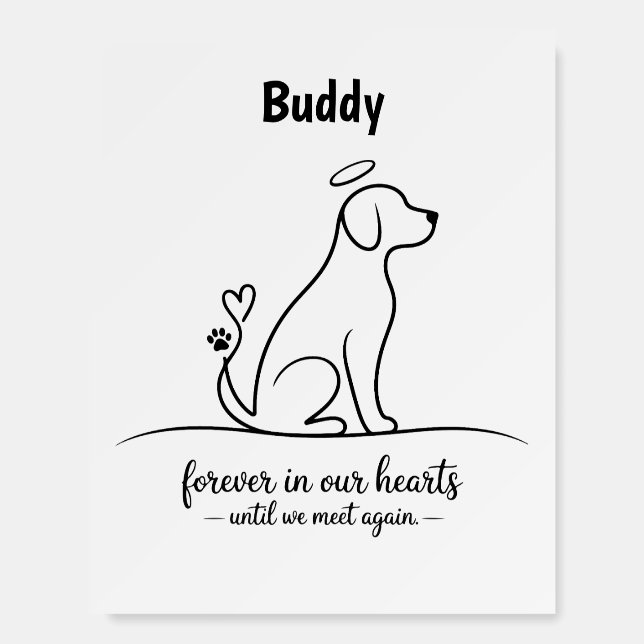 Pet Memorial Poster – Custom Name  (Front)
