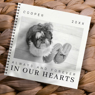 Pet Memorial Quote Simple Modern Chic Photo Notebook