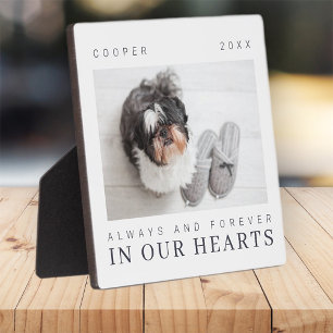 Pet Memorial Quote Simple Modern Chic Photo Plaque