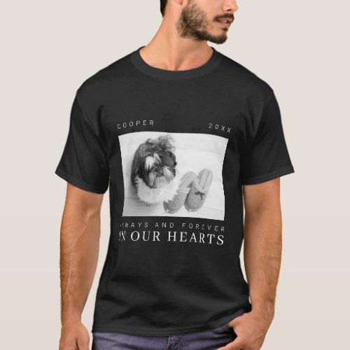 Pet Memorial Quote Simple Modern Chic Photo T_Shirt