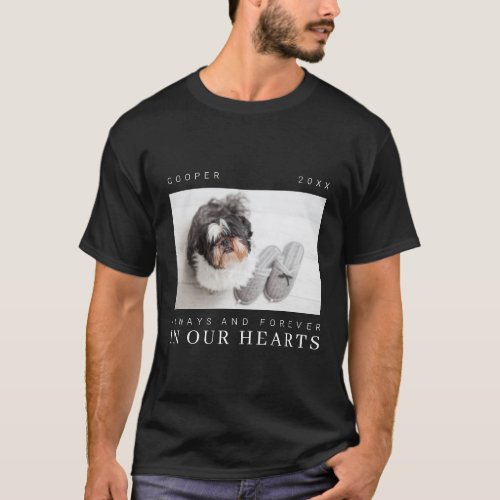 Pet Memorial Quote Simple Modern Chic Photo T_Shirt