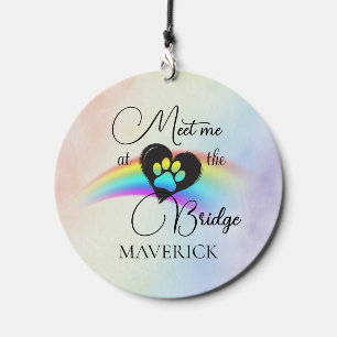 Pet Memorial Rainbow Bridge Personalized Wind Chime