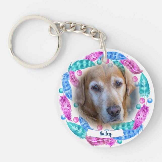 Pet Memorial - Rainbow Bridge - Pet Loss Sympathy Keychain (Front)