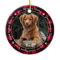 Pet Memorial Red Buffalo Plaid Keepsake Dog Photo