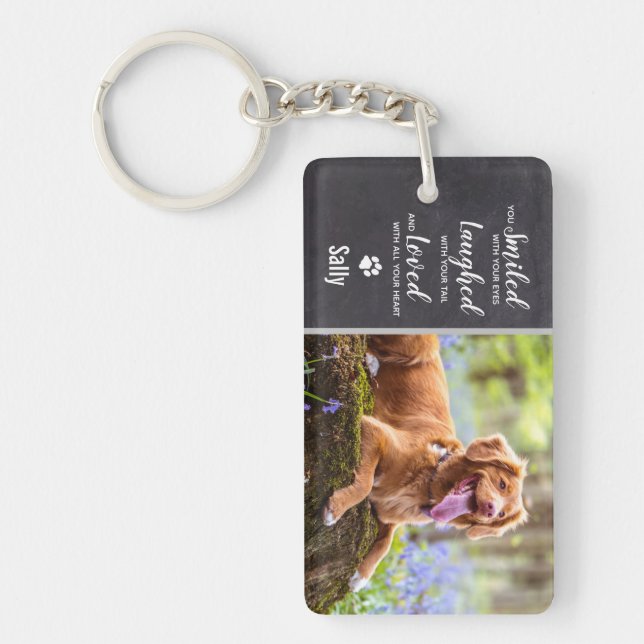 Pet Memorial Remembrance Gift Sympathy - Pet Loss Keychain (Front)