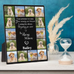 Pet Memorial Remembrance Keepsake 14 Photo Collage Plaque<br><div class="desc">Celebrate your best friend with a custom pet memorial photo collage plaque in a modern black design. This unique pet memorial dog photo display keepsake plaque is the perfect gift for yourself, family or friends to honor those loved . We hope your photo collage dog memorial plaque will bring you...</div>