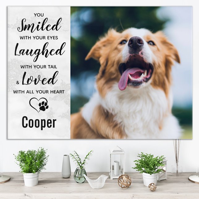 Pet Memorial Remembrance Modern Elegant Dog Photo Acrylic Print (Creator Uploaded)