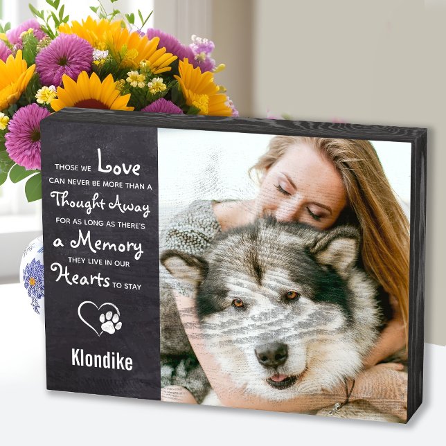 Pet Memorial Remembrance Photo Wooden Box Sign (Creator Uploaded)