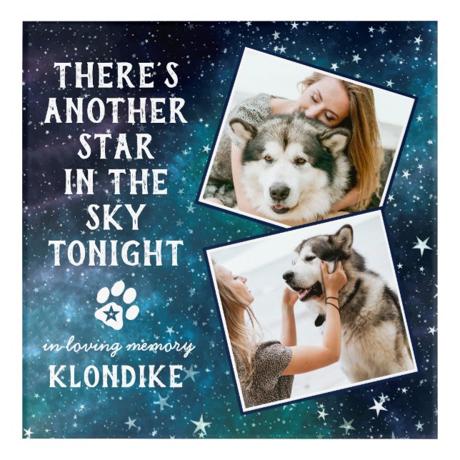 Pet Memorial Remembrance Quote Dog Acrylic Print (Front)