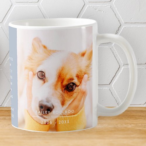 Pet Memorial Remembrance Quote Modern Simple Photo Coffee Mug