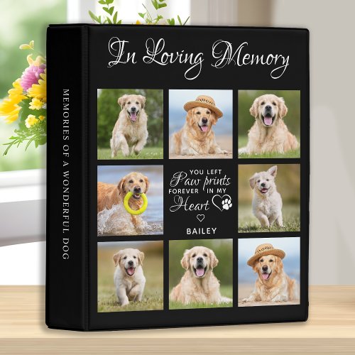Pet Memorial Scrapbook Pet Loss Dog Photo Album Mini Binder