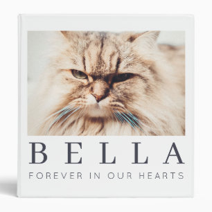 Pet Memorial Simple Modern Chic Family Photo 3 Ring Binder
