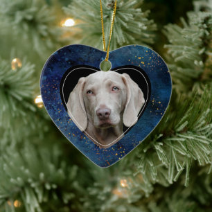 Pet Memorial Star Galaxy Heart Keepsake Ceramic Ornament