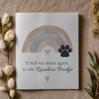 Pet Memorial Sympathy Card Rainbow Bridge