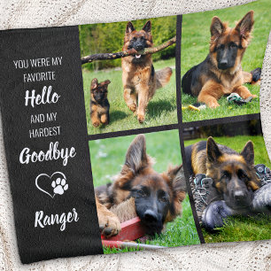 Pet Memorial Sympathy Gift Pet Loss 4 Dog Photo Fleece Blanket