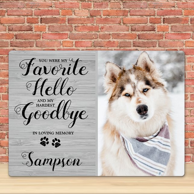 Pet Memorial Sympathy Keepsake Personalized Photo Plaque (Creator Uploaded)