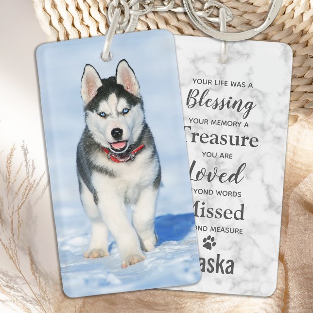 Pet Memorial Sympathy Pet Loss Photo Memorial Keychain (Creator Uploaded)