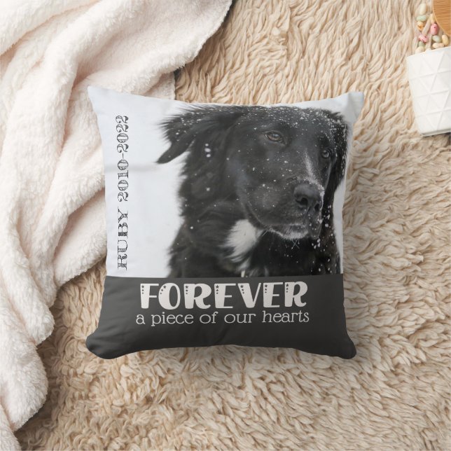 Pet Memorial Sympathy Photo Throw Pillow (Blanket)
