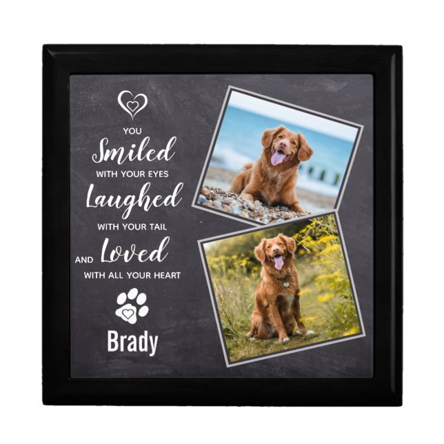 Pet Memorial Sympathy Quote Pet Loss Keepsake Gift Box (Front)