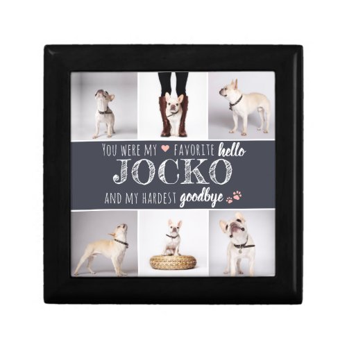 Pet Memorial Sympathy Quote Photo Collage Keepsake Gift Box