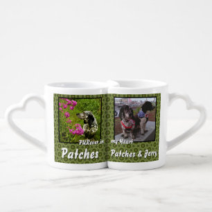 Pet Memorial Template on Olive Green Background Coffee Mug Set