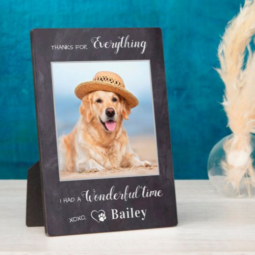 Pet Memorial Thanks For Everything Dog Loss Photo Plaque