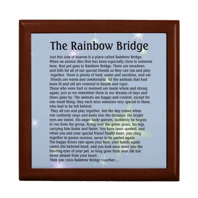 Pet Memorial Treasure Keeper Box (Front)