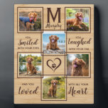 Pet Memorial Unique Dog Photo Collage Plaque<br><div class="desc">Celebrate your best friend with a custom pet memorial photo collage plaque in a natural wood design. This unique memorial pet dog photo keepsake plaque is the perfect gift for yourself, family or friends to honor those loved . We hope your photo dog memorial plaque will bring you joy ,...</div>
