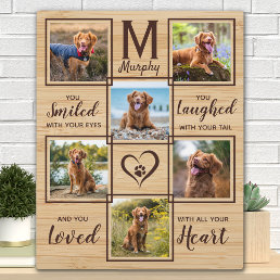 Pet Memorial Unique Dog Photo Collage Plaque